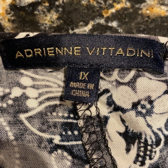 C womens Adrienne Vittadini casual floral 3/4 sleeve plus size blouse 1X - Picture 3 of 4